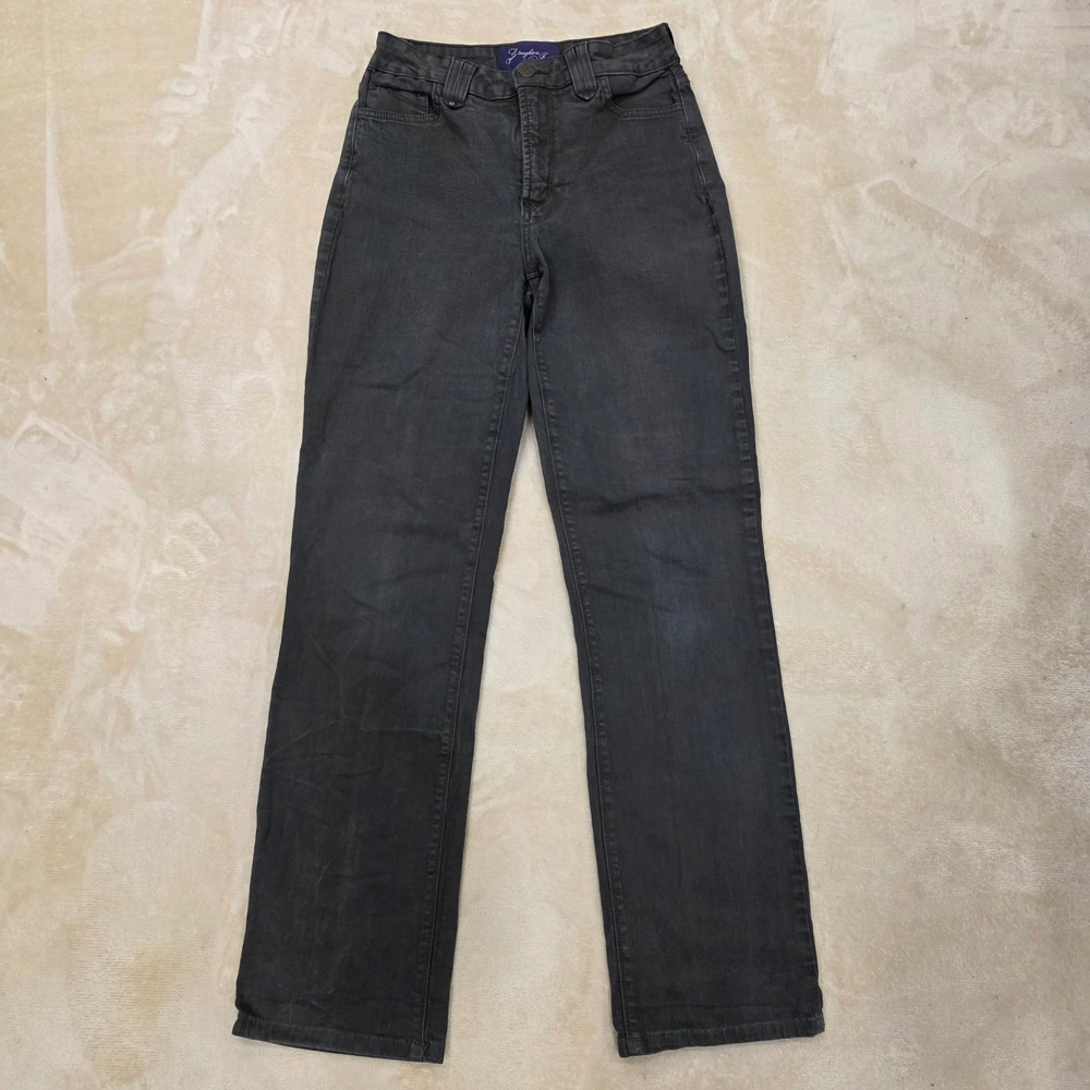 NYDJ Not Your Daughters Jeans 4 Womens Charcoal Gray Straight Leg Made in USA